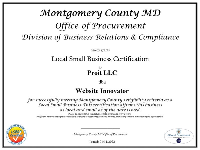 PROIT LLC LSBRP Certificate
