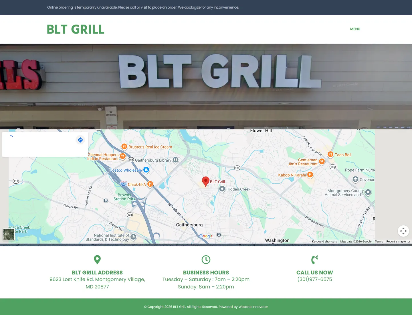BLT Grill website
