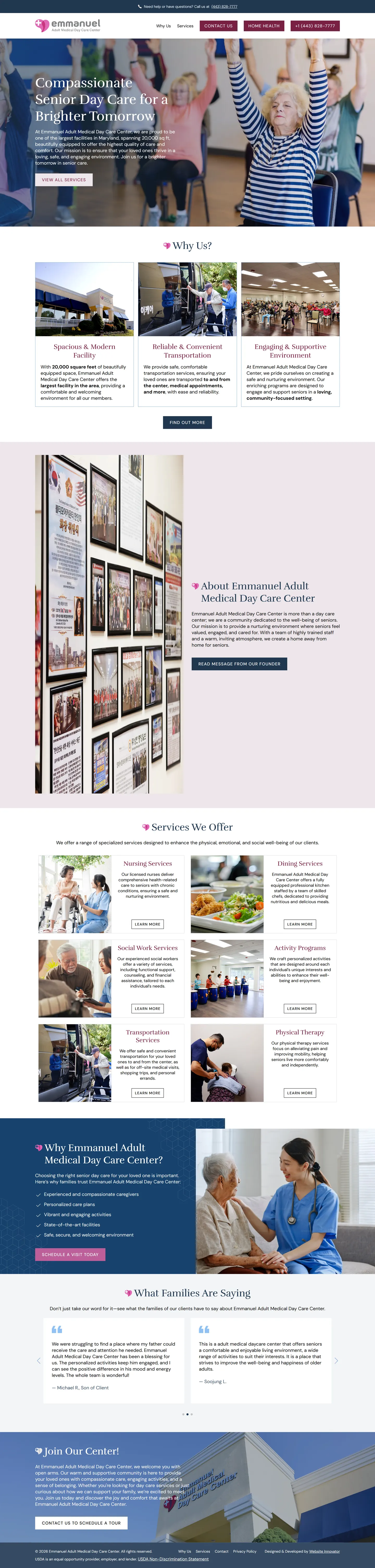 Emmanuel Adult Medical Day Care website