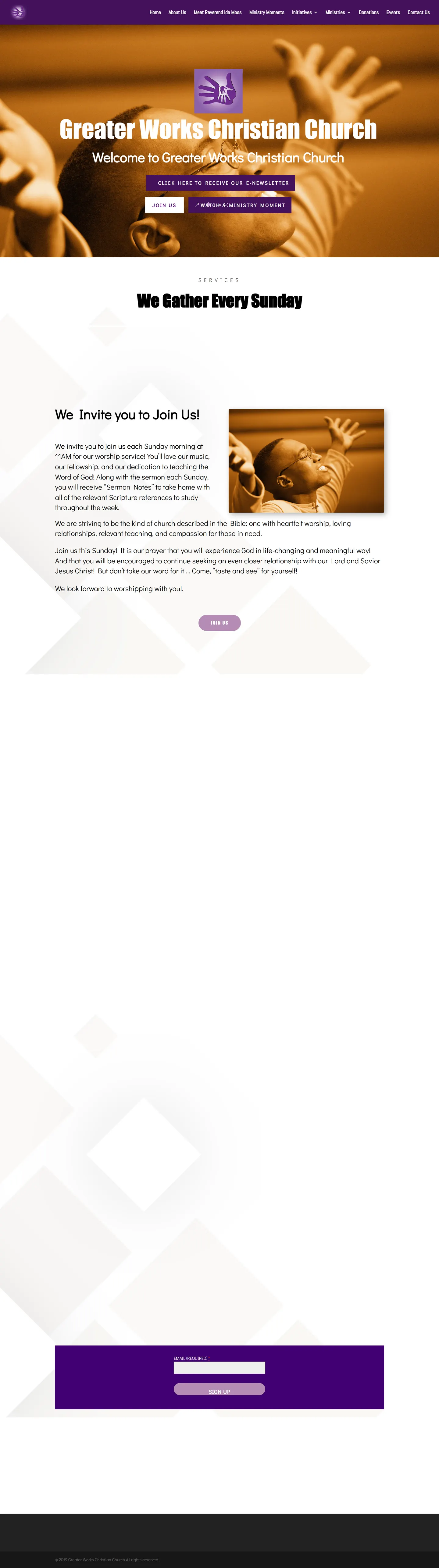 GWCC - Greater Works Christian Church website