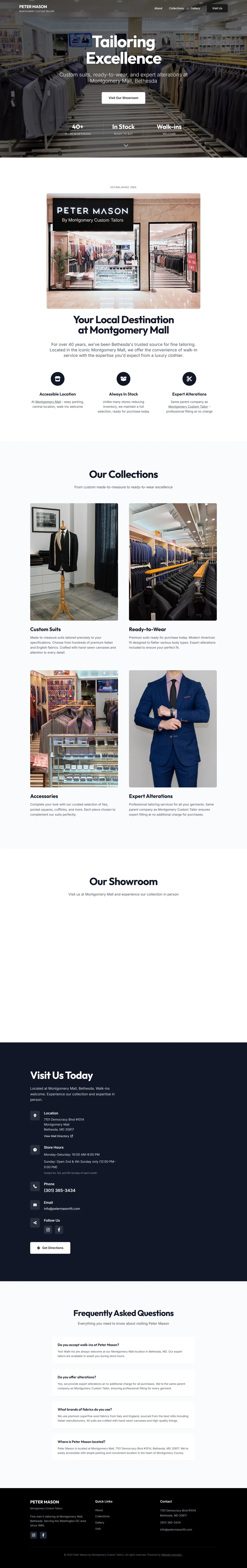 Peter Mason (Fine Men's Tailoring) website