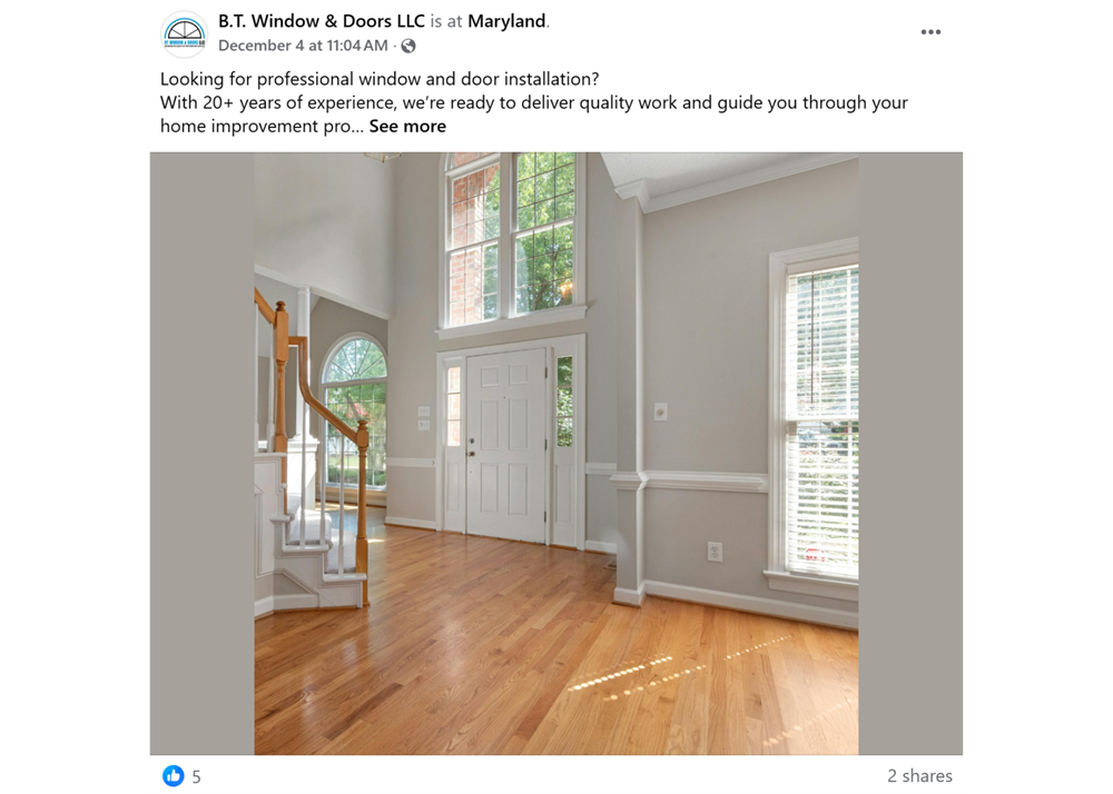 B.T. Window & Doors Social